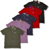 View Item Lambretta Mod 3 Button Tipped S/S Pique Polo Shirt
